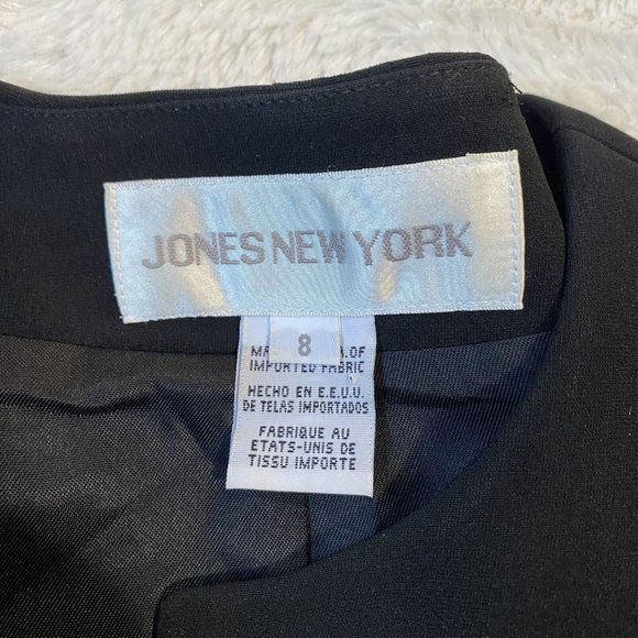 Jones New York Womens Black Polyester Blend Long Sleeve Full Zip Jacket Size 8 - Picture 6 of 9